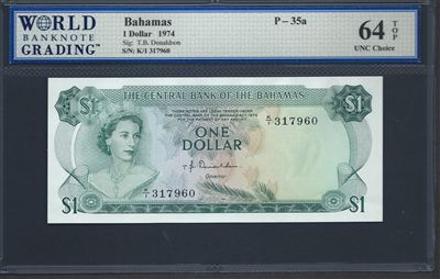 Bahamas 1 Dollar Banknote, 1996, P-57a, UNC